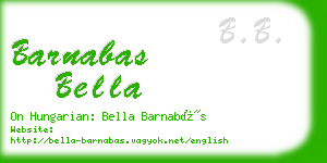 barnabas bella business card